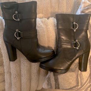Harley Davidson Leather Marissa Platform size 9 motorcycle boots.